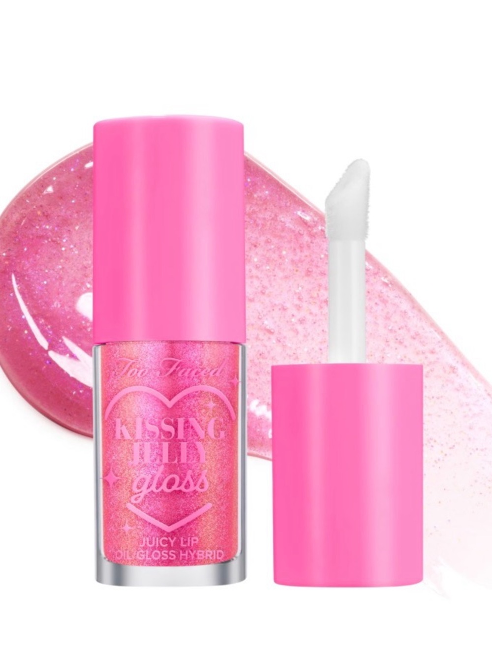Too Faced Kissing Hilly Gloss - Bright Pink Shimmer
